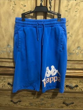 Kappa Men’s Bright Blue Logo Athletic Shorts